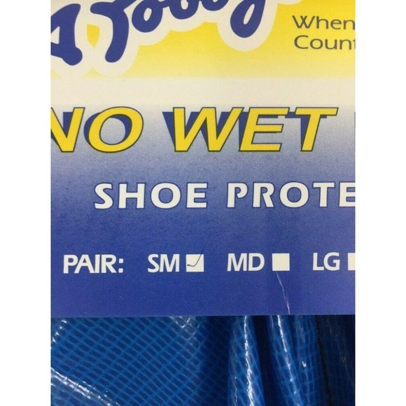 Robbys Shoe Covers No Wet Foot Blue Size S - Picture 3 of 9